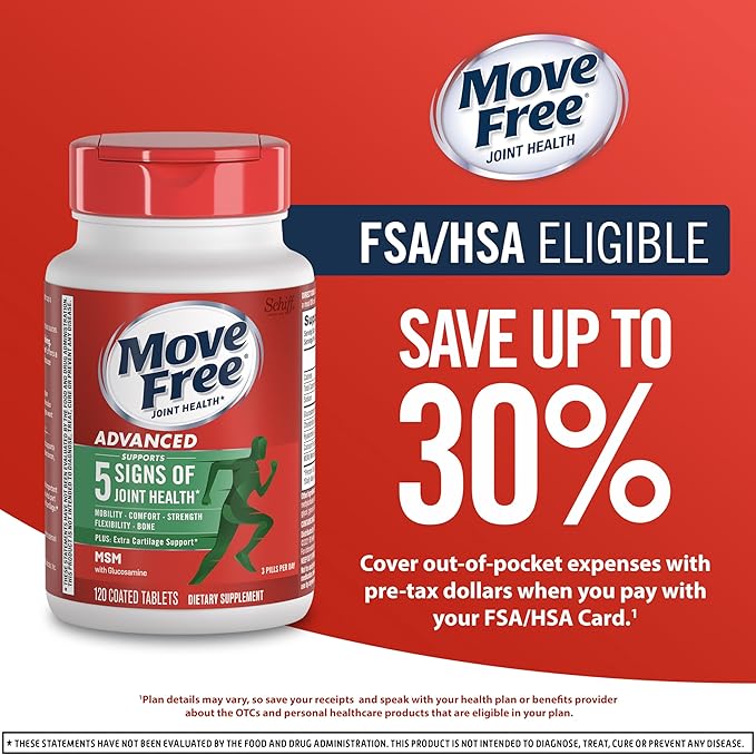 Move Free Advanced Glucosamine Chondroitin MSM 120 Tablets (40 servings)*