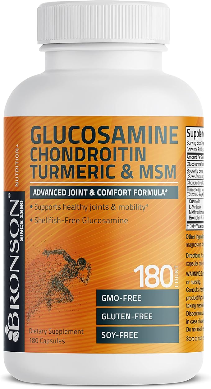 Bronson Glucosamine Chondroitin Turmeric & MSM 180 Capsules