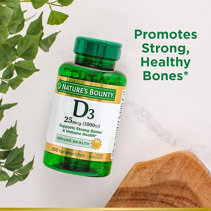 Nature's Bounty Vitamin D3 1000 IU, 250 Rapid