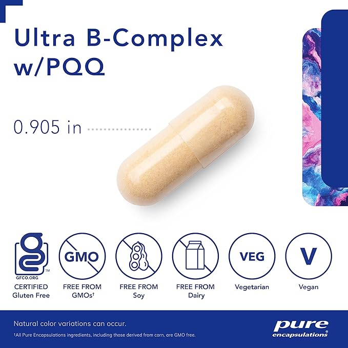 Pure Encapsulations Ultra B-Complex with PQQ 60 Capsules