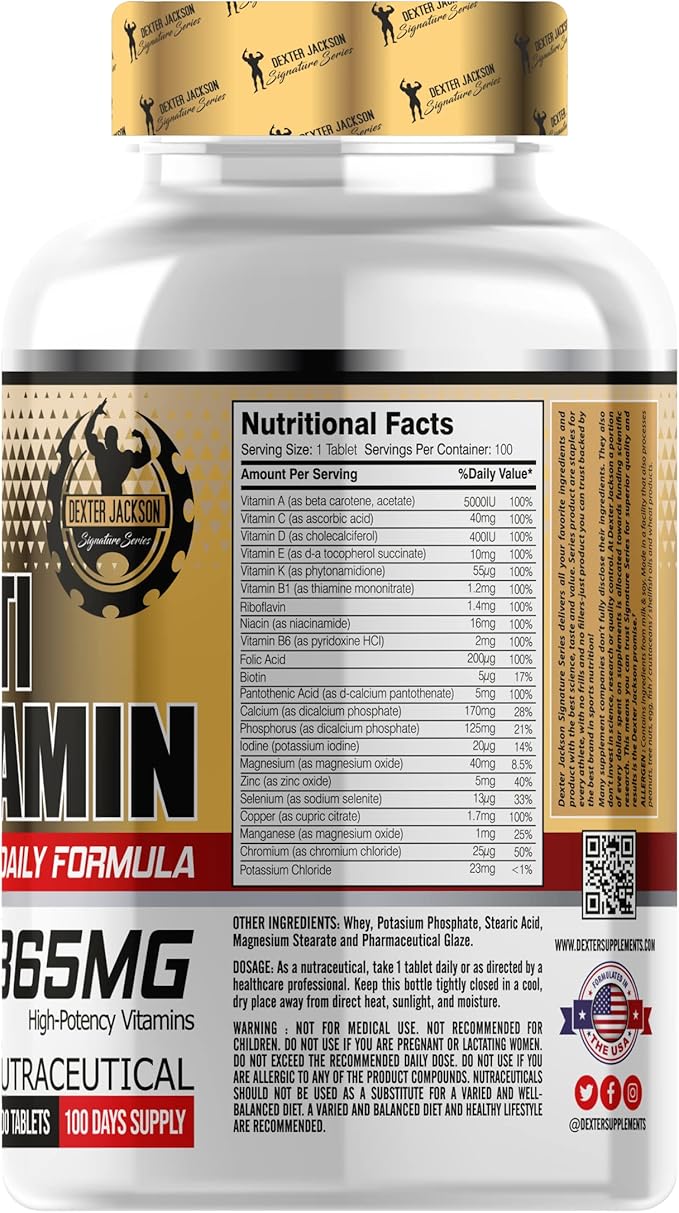 Dexter Jackson Gold Series Multi-Vitamin | 100 Tablet | 100 Serving