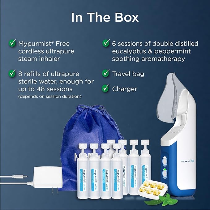 Mypurmist Cordless Ultrapure Steam Inhaler