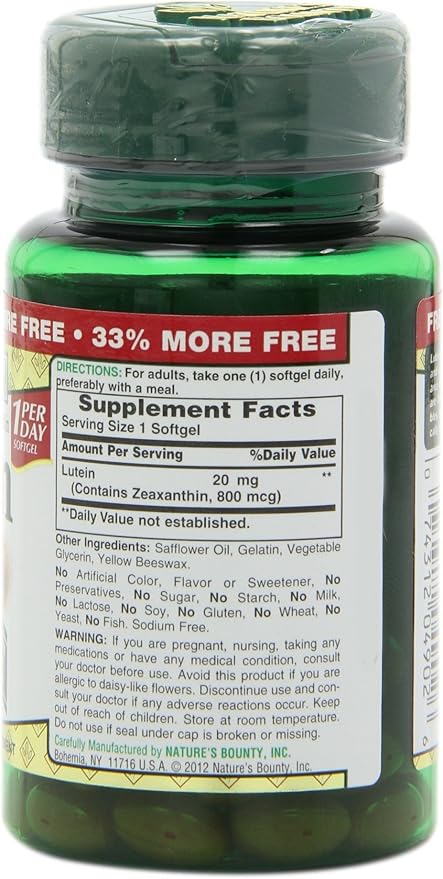 Nature's Bounty Lutein 20 mg 40 2)