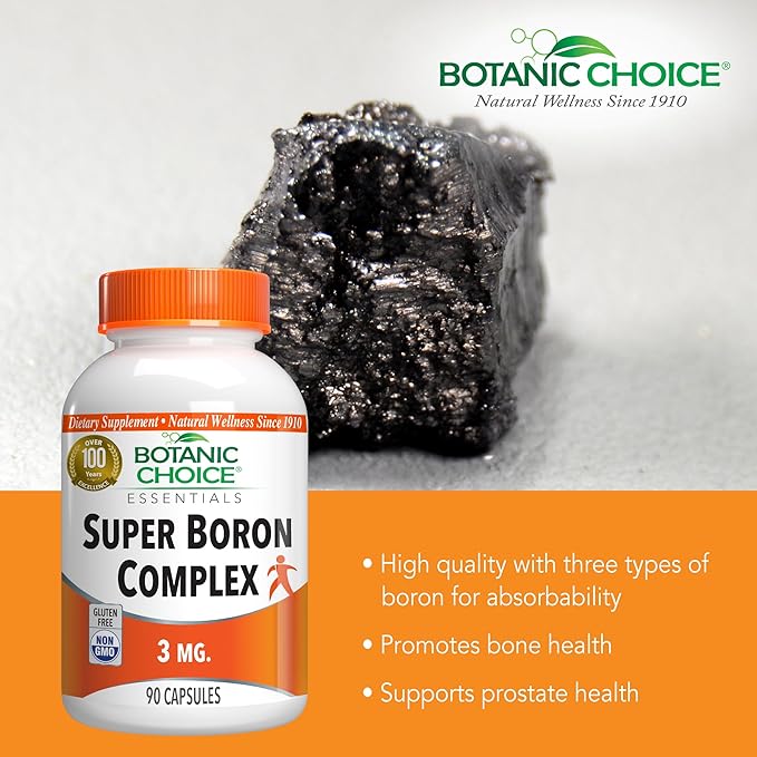 Botanic Choice Super Boron Complex (3mg) 3 Forms (90 Capsules)