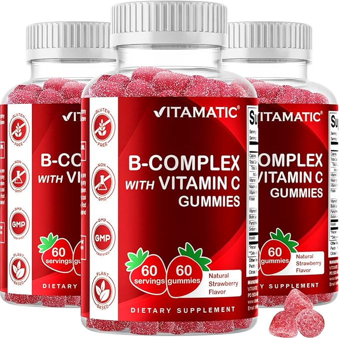 Vitamatic Vitamin B Complex Gummies 60 Gummies (3 Bottles)