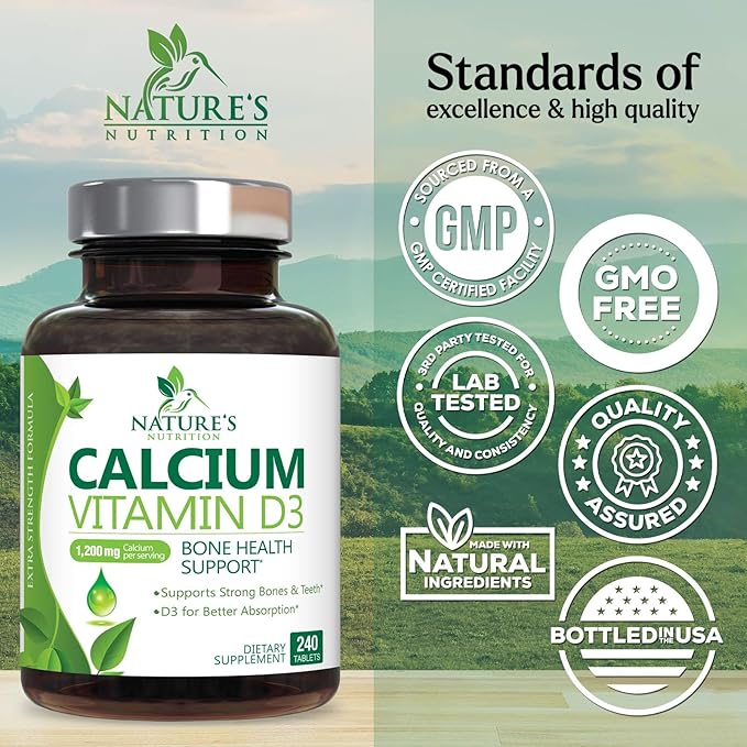 Calcium 1200 mg Plus Vitamin D3, 240 Tablets
