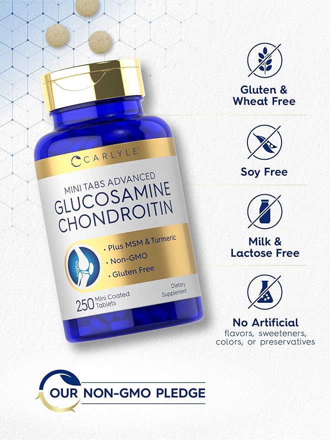 Carlyle Glucosamine Chondroitin MSM Turmeric 250 Mini