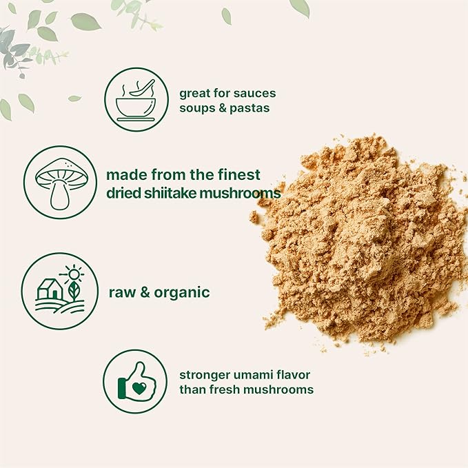 Micro Ingredients Organic Shiitake Mushrooms Powder, 8 Ounce,