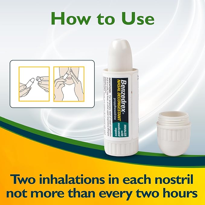 Benzedrex Nasal Decongestant Inhaler, 1 Count 1)
