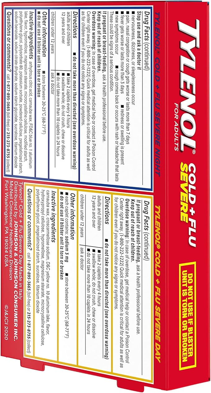 Tylenol Cold + Flu Severe Day 24 Count
