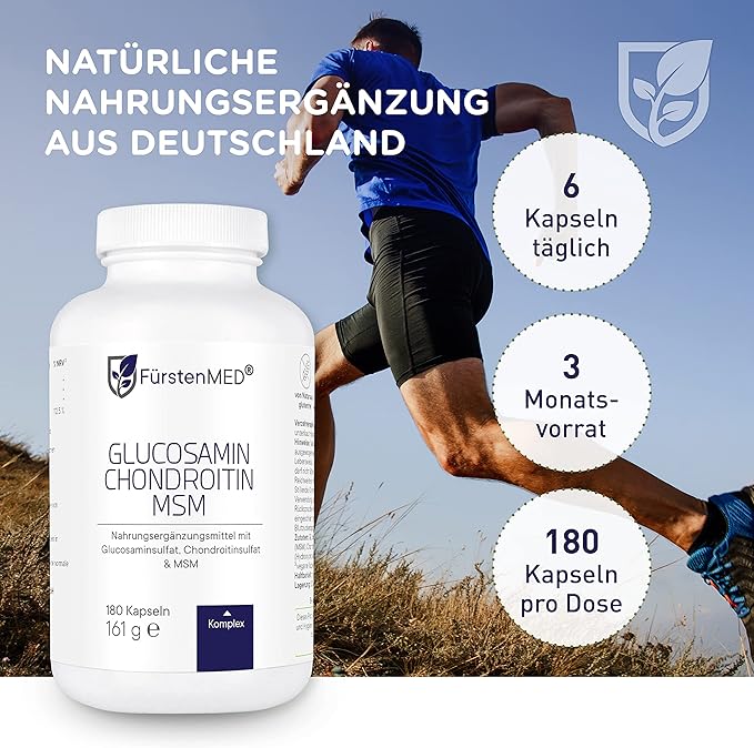 FürstenMED® Glucosamine Chondroitin MSM Supplement 180 Capsules
