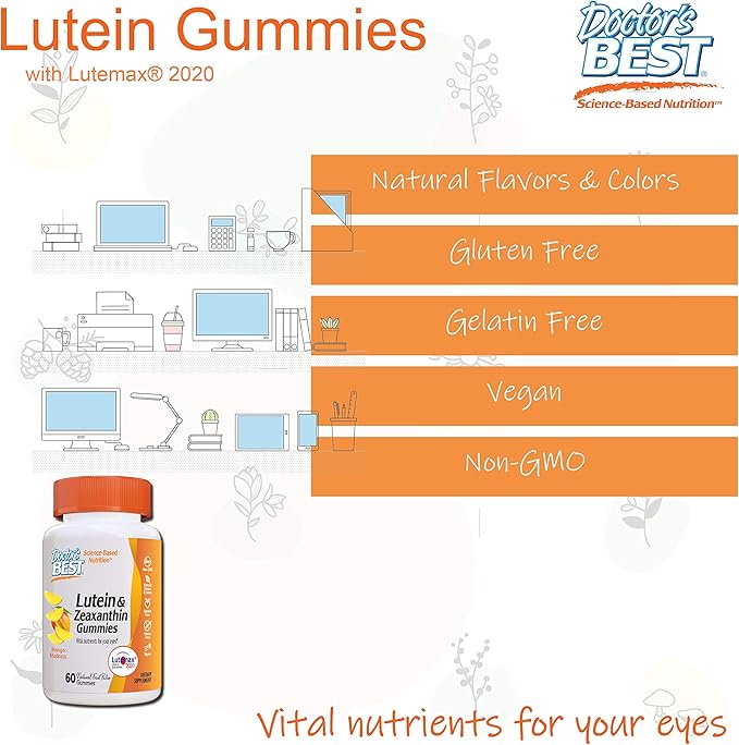 Doctor's BEST Lutein Gummies with Lutemax 2020, 60 60 Ct,