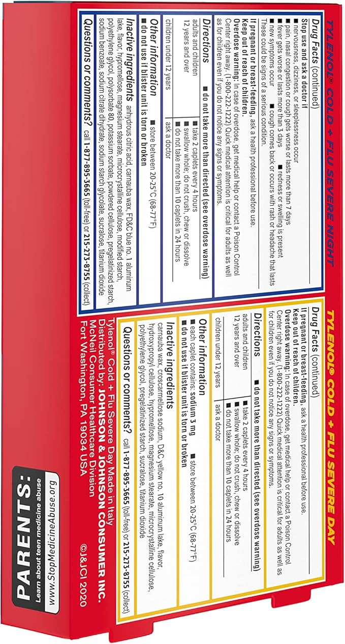 Tylenol Cold + Flu Severe Day 24 Count