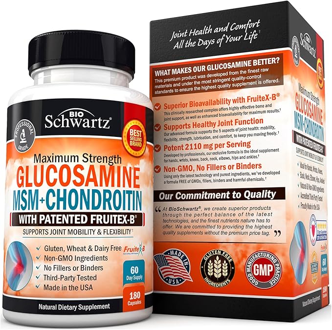 Glucosamine Chondroitin MSM Triple Strength Joint 180 Capsules