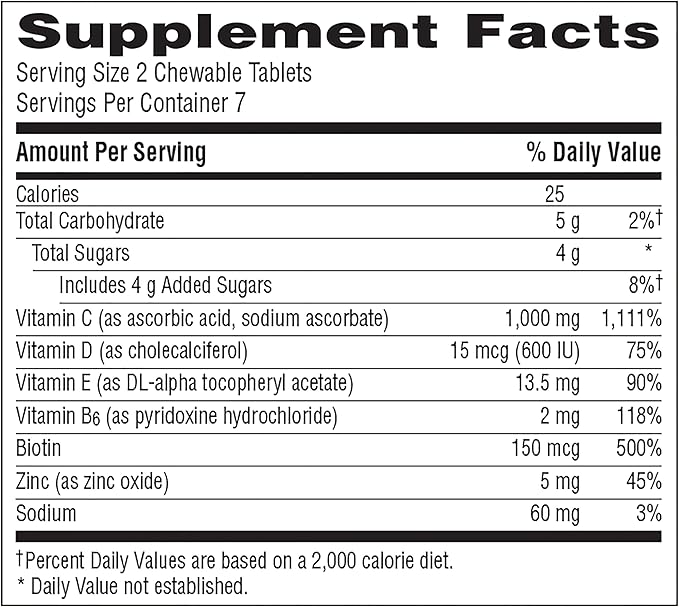 Emergen-C Immune+ Chewables 1000mg Vitamin C 14 Count