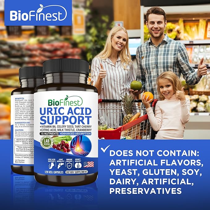 Uric Acid Support Supplement 15 Nutrients (120s)