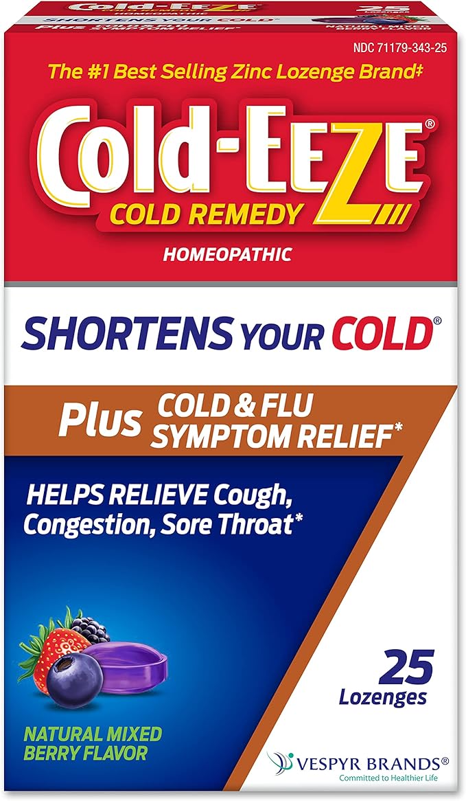 Cold-Eeze Plus Natural Mixed Berry Cold 25 Ct