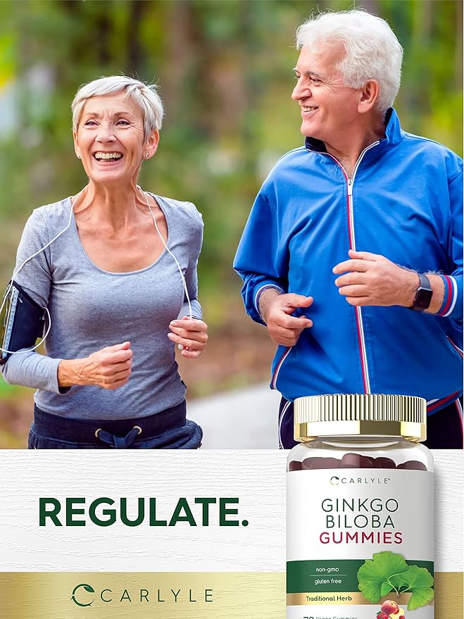 Carlyle Ginkgo Biloba 300mg 70 Gummies 45:1 Leaf