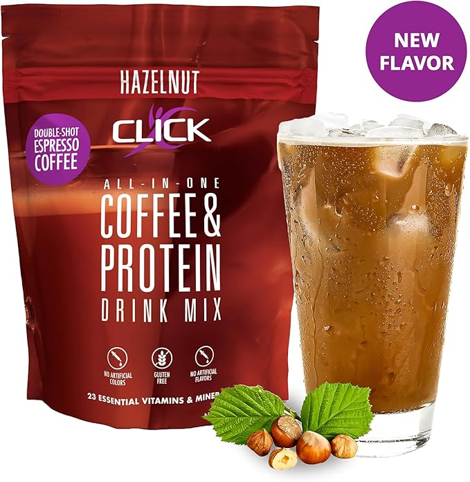 CLICK Coffee Protein Powder 16g Protein 23 Essential 150mg Caffeine