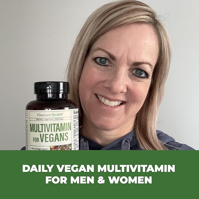 Vegan Multivitamins for Women & Men - Multivitamin & Multimineral Supplements for Energy, Focus and Overall Health. Daily Vegan Vitamins A, C, D, E & B12, Zinc, Calcium, Magnesium & More. 90 Tablets
