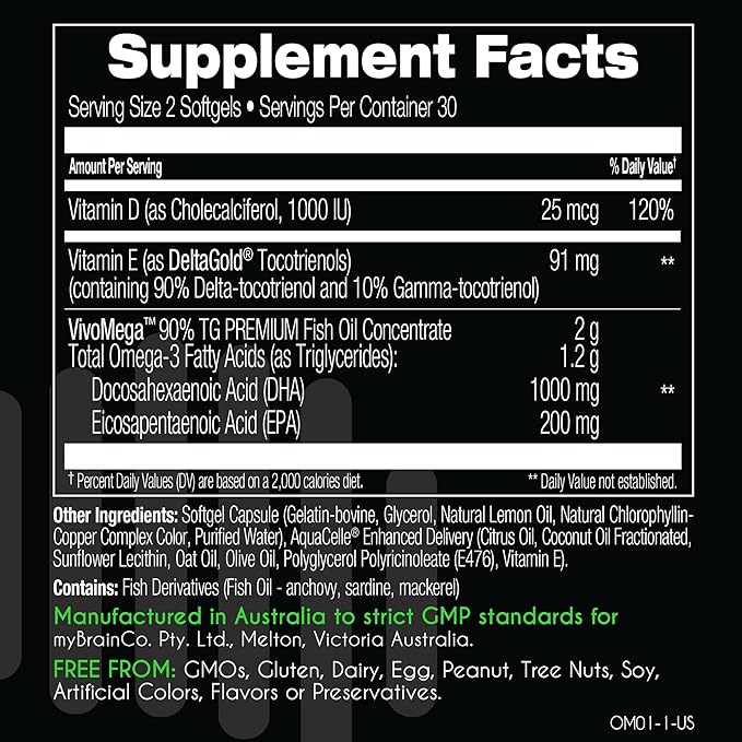 Omega+ - Omega 3 Fish Oil D3 & (60 Softgels)