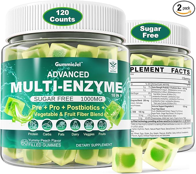 Digestive Enzymes with Probiotics and Prebiotics 1000mg Super 90Billion CFU 2