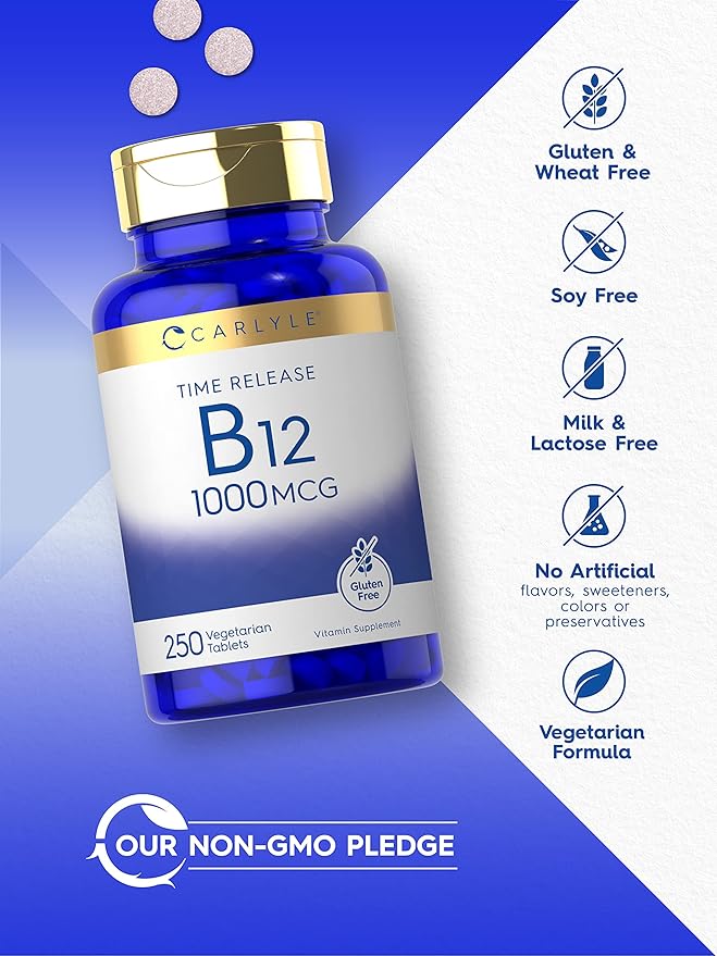 Carlyle Vitamin B12 10C00 mcg 250 Count