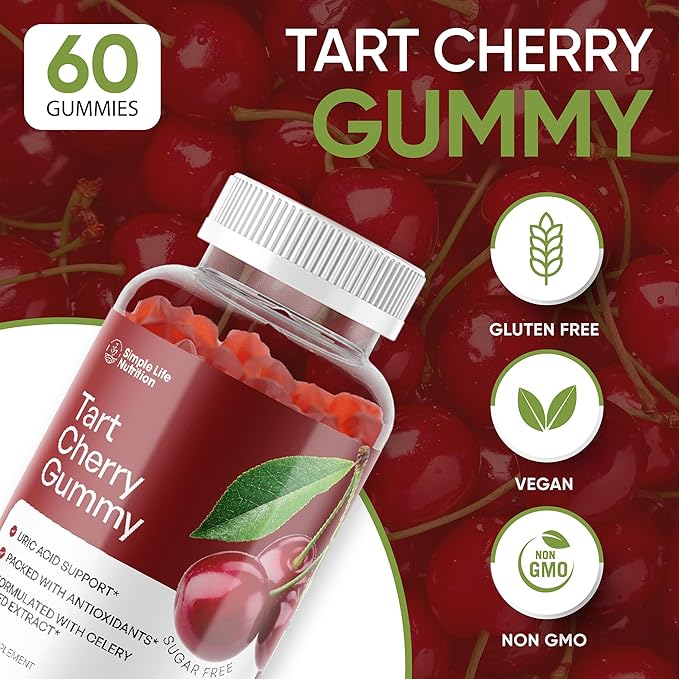 Tart Cherry Extract Gummies 60 Count, 2,000MG