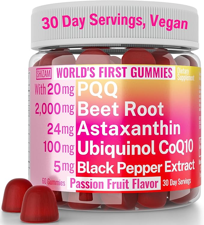 Ubiquinol CoQ10 PQQ Astaxanthin Beets Gummies, CQ-10 CO-Q10 CO-Q10 Q CO-10 CQ10 CQ10 C0Q10 C0Q10 Bioperine 20mg 40mg 40mg 100mg 100mg 200mg 200mg 400mg 400mg