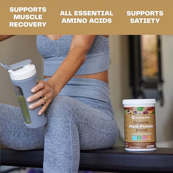 Amazing Grass Organic Plant Protein Blend: 10 Servings, 14.8 Ounce 1)