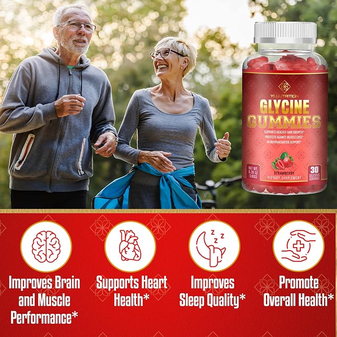 Glycine Gummy - World's First Glycine Gummy! Sugar-Free, No Maltitol
