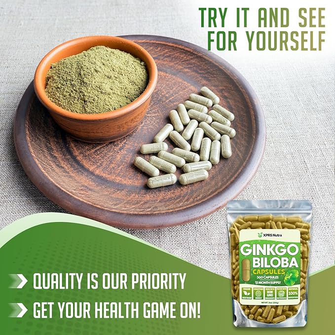 XPRS Nutra Ginkgo Biloba Capsules 360 Count