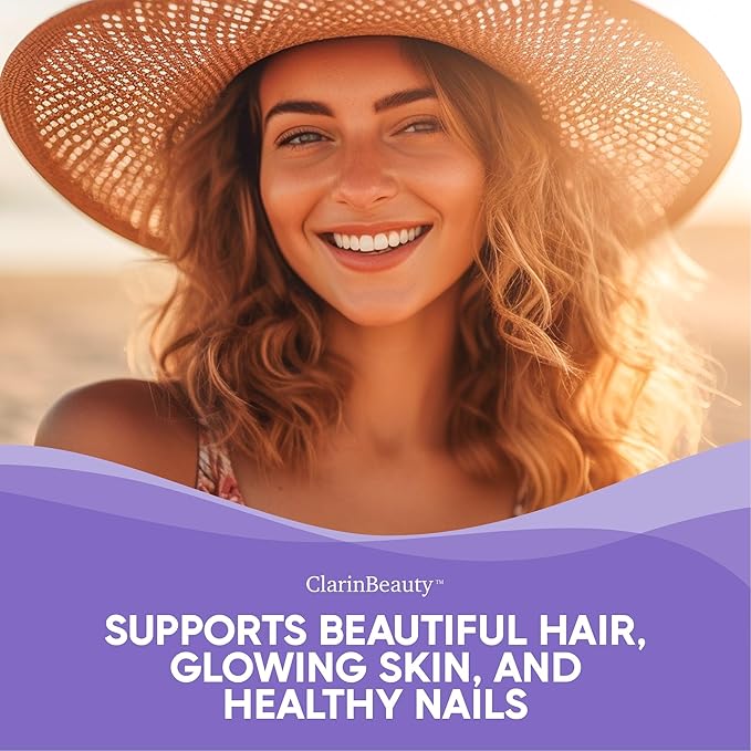 ClarinBeauty 100% Natural Collagen Pills 1000mg 10000mcg Keratin 2500mg Hyaluronic
