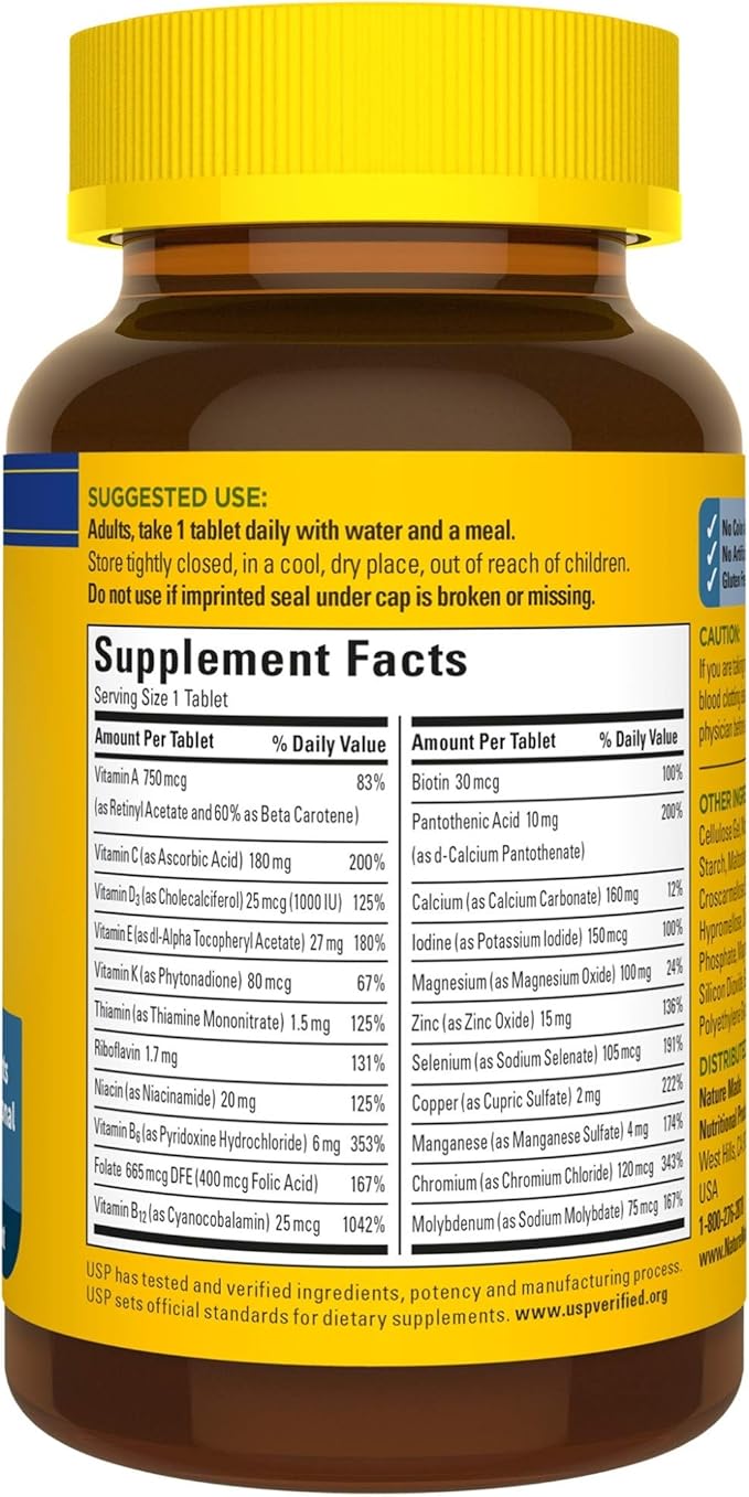 Nature Made Men's Multivitamin 50+ Tablets 90 Count