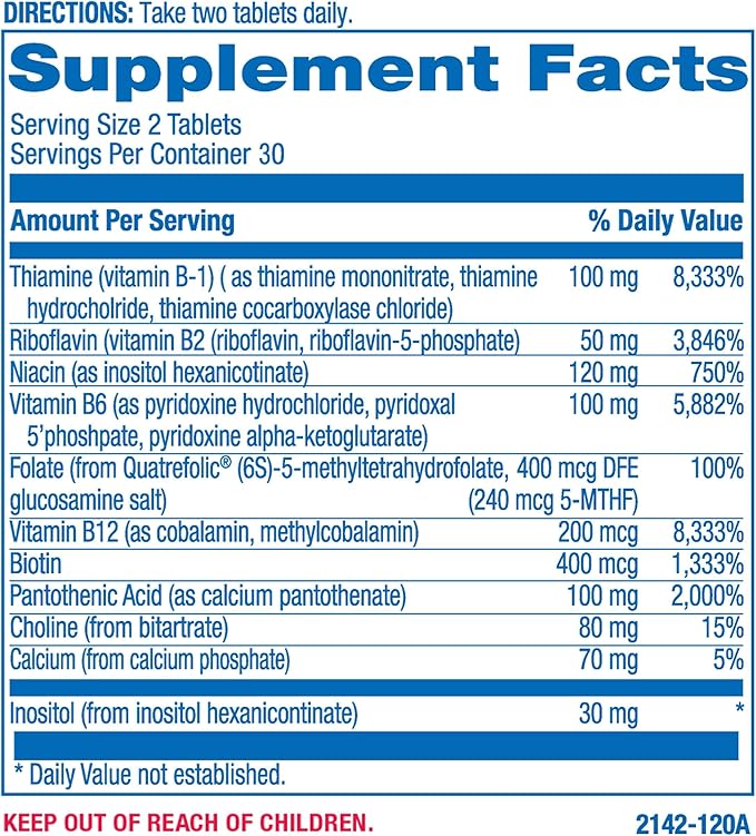Time Release Super Vitamin B Complex 60 Tablets