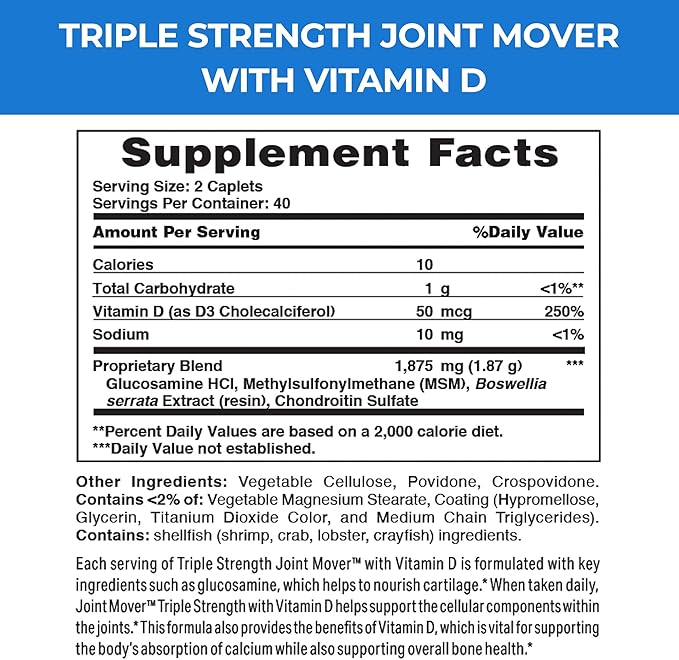 Vitamin World Triple Strength Joint Mover 80 Caplets,