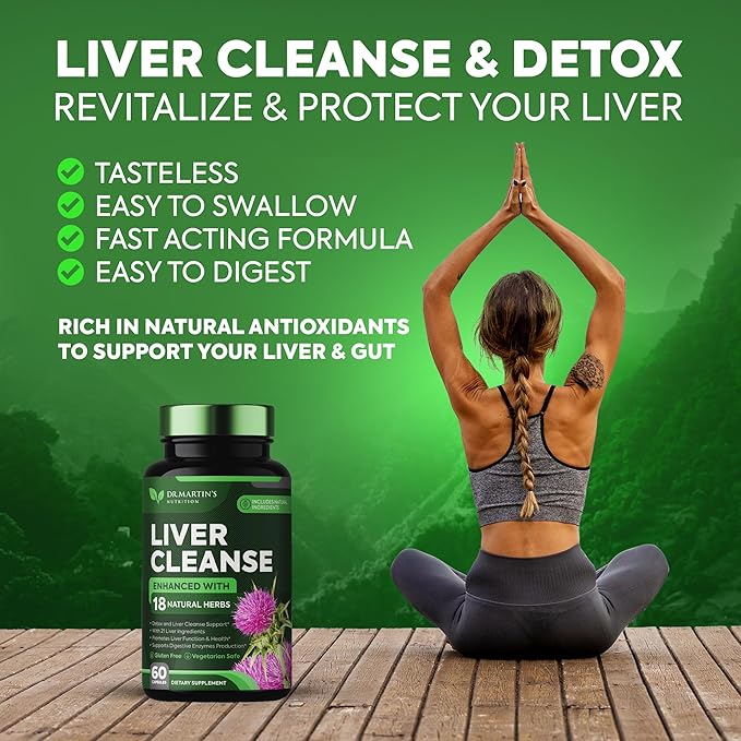 Liver Cleanse Detox & Repair Formula Supplement 21 Ingredients