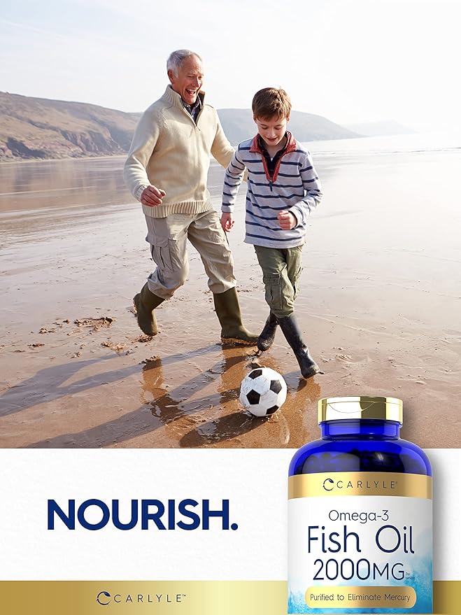 Carlyle Fish Oil Supplements 2000mg | 320 Softgels 600mg Total Omega-3 |