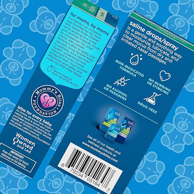 Mommy's Bliss Saline Drops/Spray, Nasal Relief 1 Fl 2)
