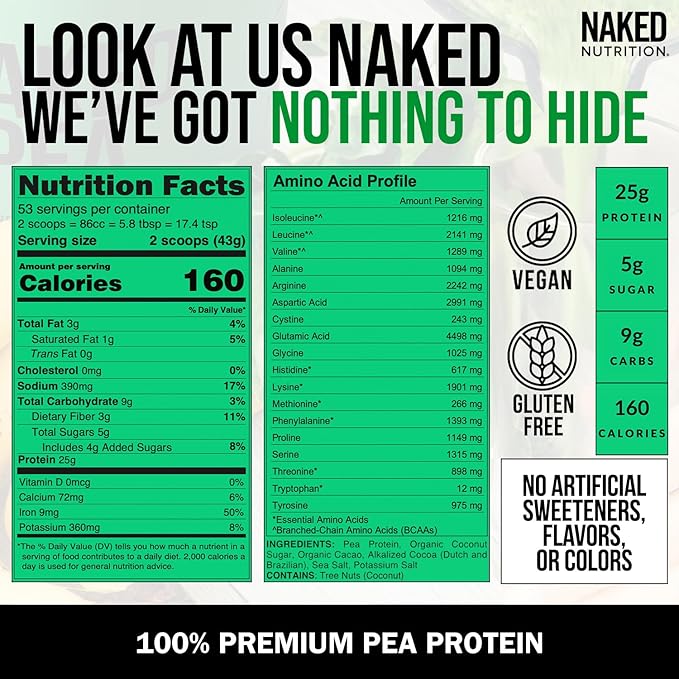 NAKED Pea - Double Chocolate Protein 53 Servings