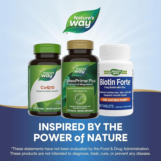 Nature's Way OsteoPrime PLUS Calcium & D3 & K2, Vegetarian, 120 Tablets