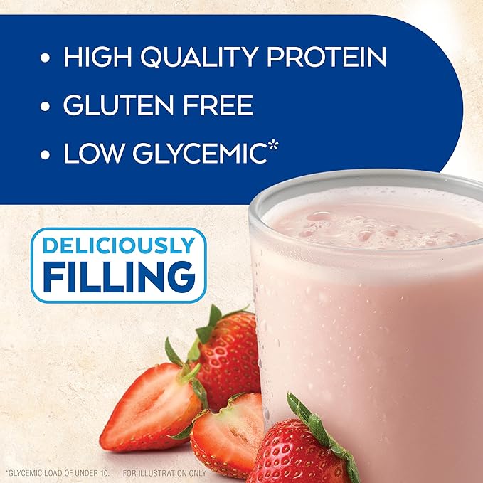 Atkins Strawberry Protein Shake, 15g Protein, Low Glycemic, 2g Net Carb, 1g Sugar, Keto Friendly, 12 Count
