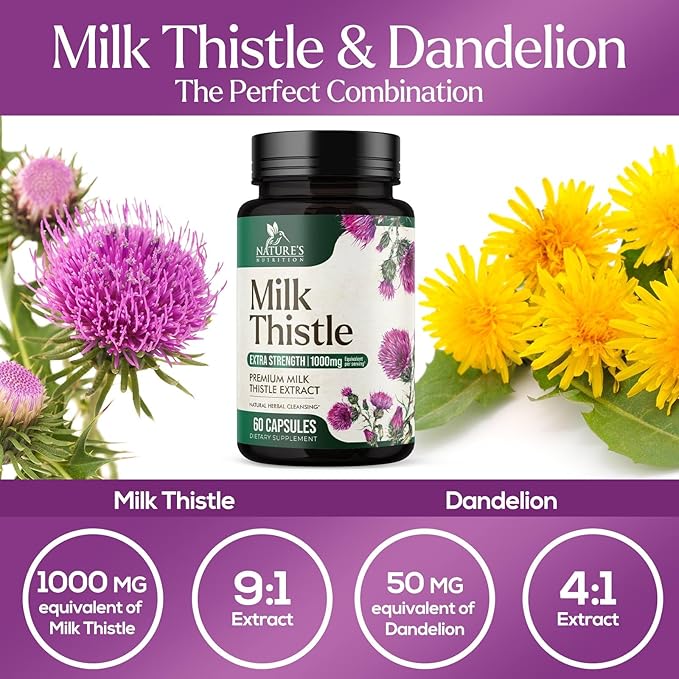 Nature's Milk Thistle 1000mg 60 Capsules
