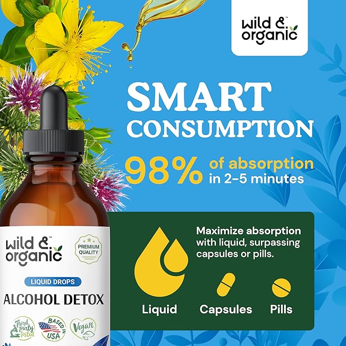 Wild & Organic Alcohol Detox Cleanse Drops 4 oz