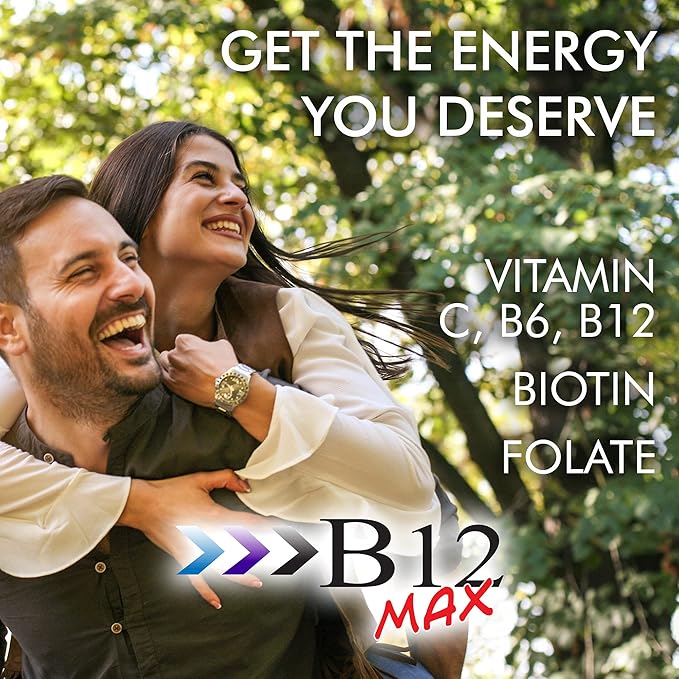 Wellgenix Bio-Available Sublingual B12 B6 Folate Vitamin Formulated for High Absorption - Nutritional Multivitamin Supplement (60 ct) 1 Pack
