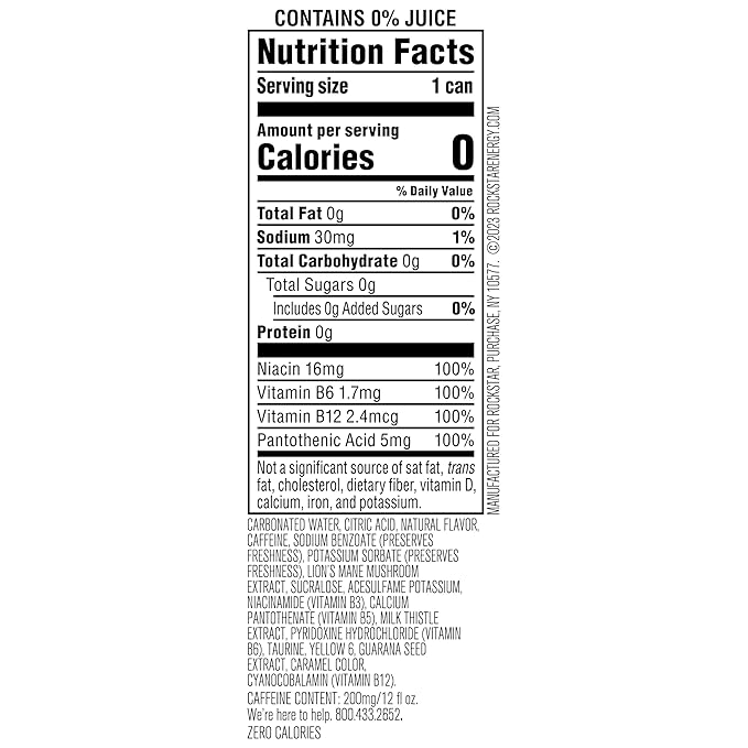 Rockstar Focus, Orange Pineapple, 12 Fl Oz Cans (Pack of 12)