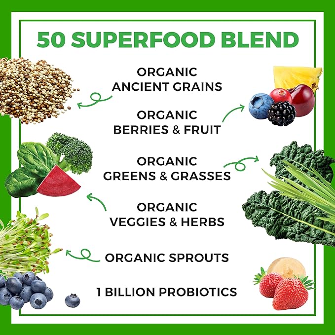 Orgain Organic Greens Powder + 50 1 Billion 0.62lb