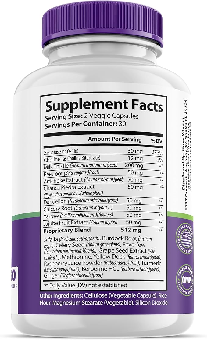 grow vitamin Liver Cleanse Detox Capsules 60 Capsules