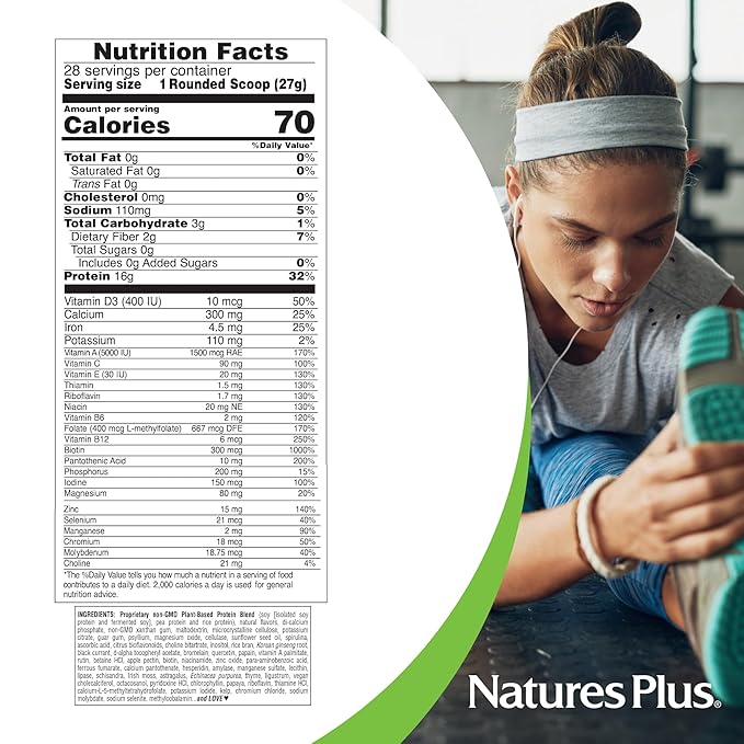 Natures Plus Energy Shake 1.7 lb 16 Grams 28 Servings
