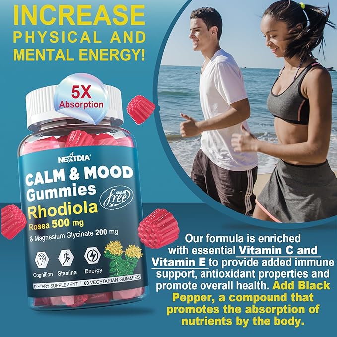 Sugar Free Calm Mood Support Rhodiola 500 mg 2Packs